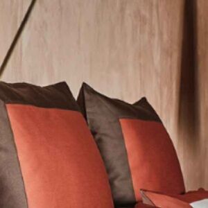 Set of two Euro pillows by FRETTE in umber/sunset BRAND NEW NEVER USED